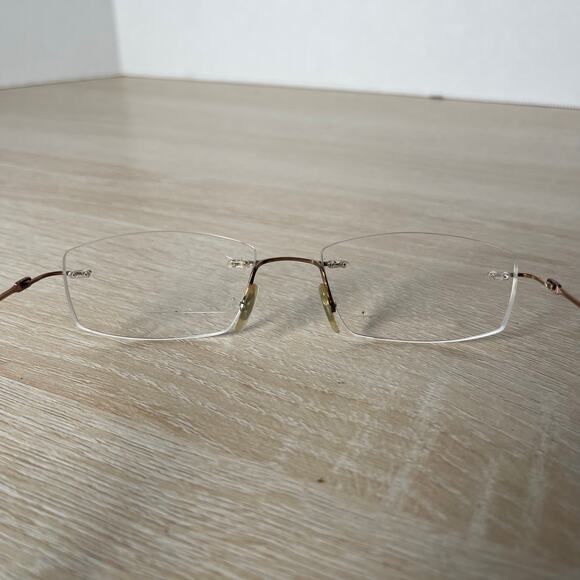 Ray-Ban RB8687 1131 LightRay Eyeglasses Rimless Brown 50-16-135 Frames Only - Picture 5 of 8